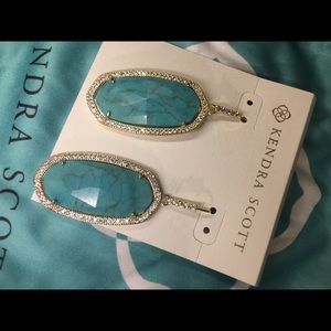 NWOT Kendra Scott Luxe Ellen Earrings Turquoise